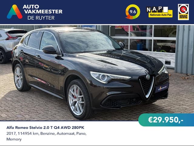 Alfa Romeo Stelvio 2.0 T AWD 280PK | Pano | Memory